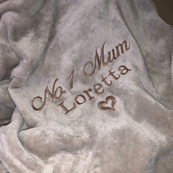 Mothers Day Personalised Embroidered Blanket Throw Gift for Mum