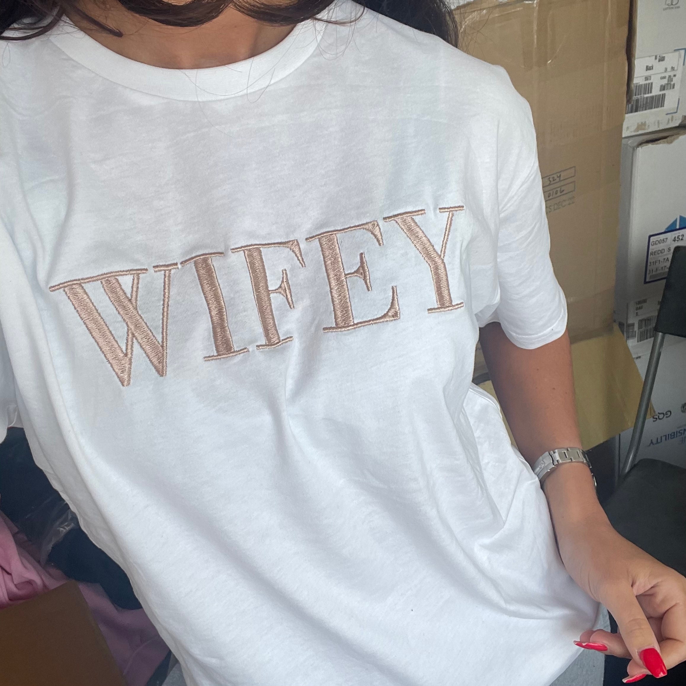 Felpa Da Sposa Ricamata Donna – Maglione Girocollo Per Addio Al Nubilato, Anniversario, Matrimonio - 2