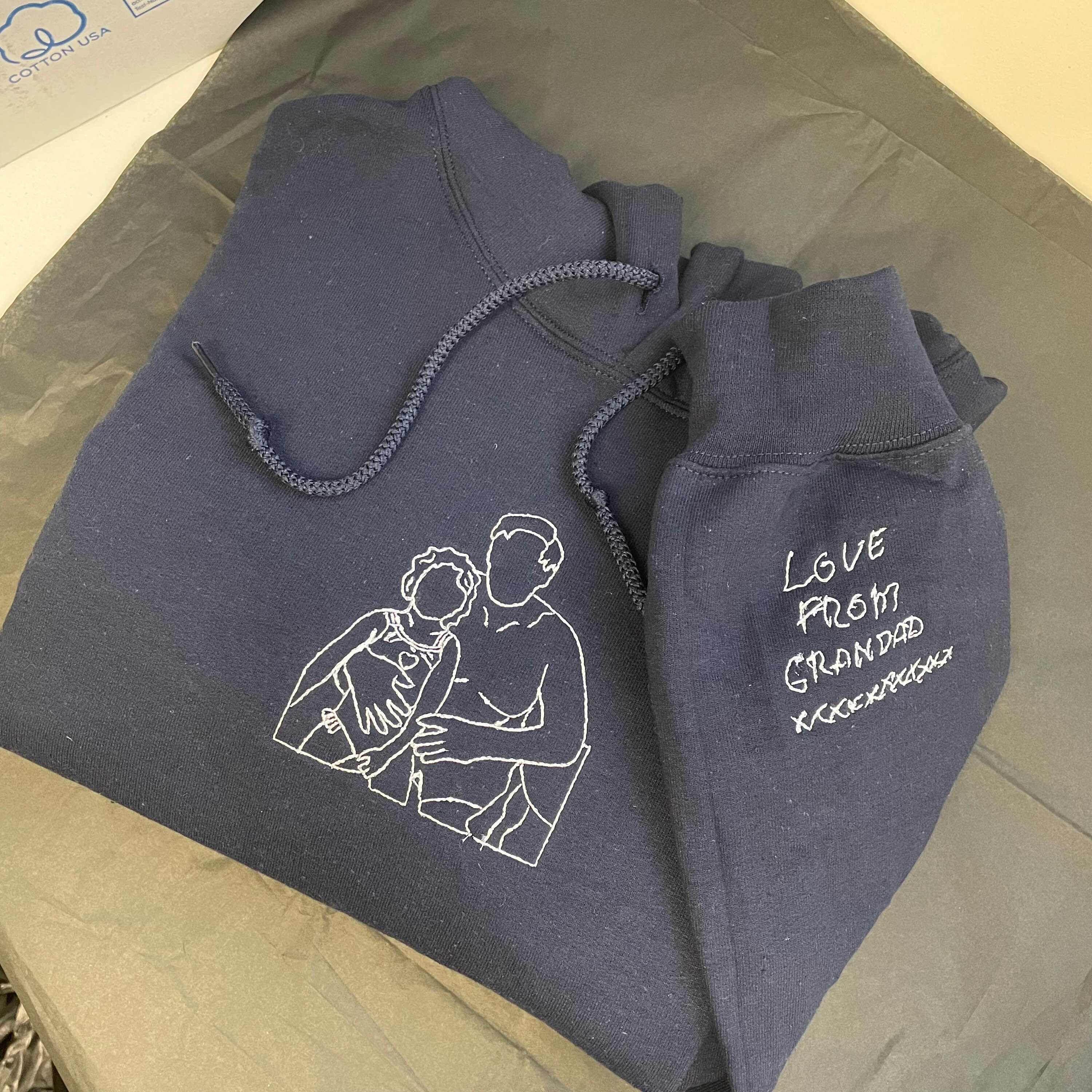 Personalised Hoodie Anniversary Couple Gift Portrait Etsy