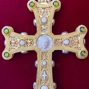 Pectoral Cross, Byzantine Cross, Orthothox Cross, Catholic Cross, Priest Cross, Bishop Cross, Christian Orthothox gift, Gold Cross
