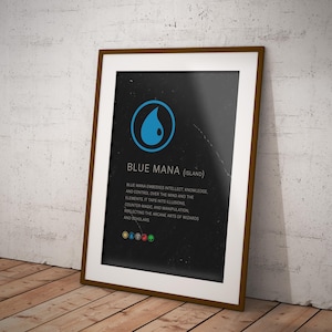 Blue Mana MTG Poster: Magic The Gathering Wall Art