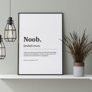 Boys Room Gaming Prints Set of 3: Dictionary Definition, Game Room Décor (A4, A3 Unframed Prints Only) image 4
