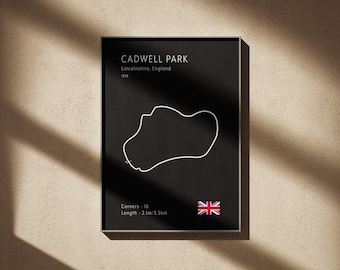 Cadwell Park Race Track Poster | Motorsport Fan Gift | British Motorsport