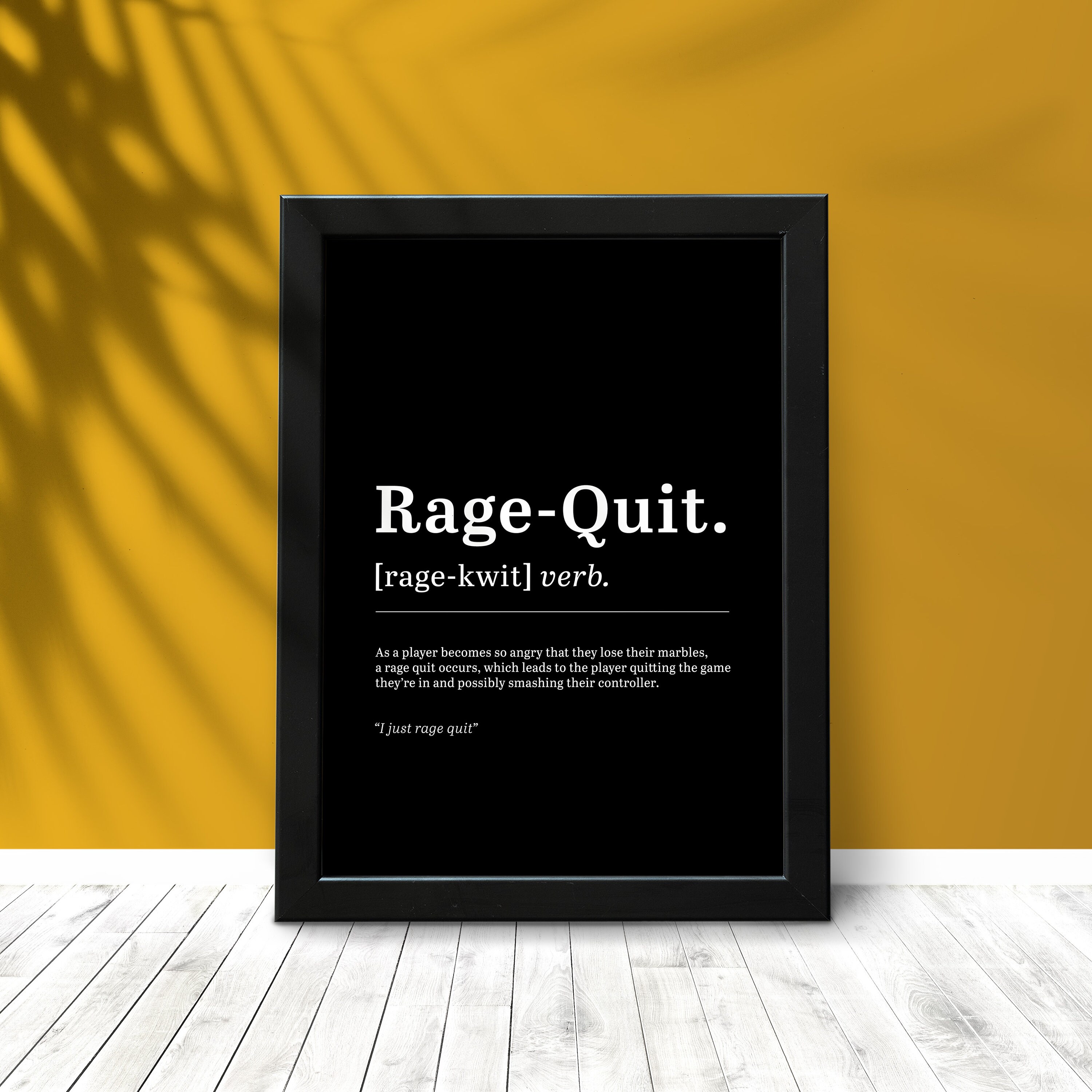 Rage Quit Game - Rage Quit Definition, Gaming Zoom gifts | Poster