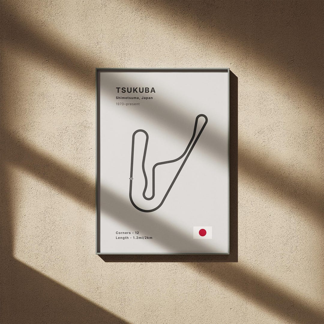 Tsukuba Circuit | Track Poster | Japanese Motorsport Fan Gift - Etsy ...