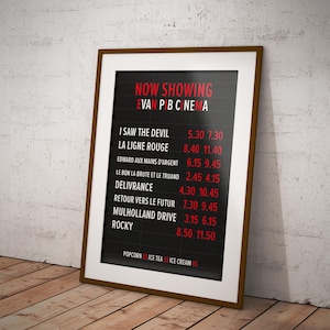 Cinema Marquee Print - Add your favourite movies | Retro Movie Art | Wall Art Illustration | A3, A4 Print Only