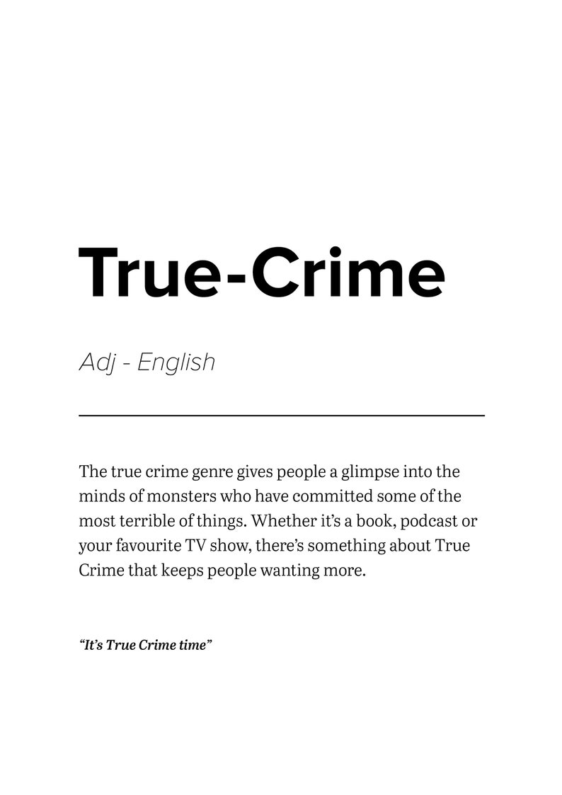 True Crime Definition True Crime Poster True Crime Gift Etsy True Crime Definition True Crime Poster True Crime Gift Etsy