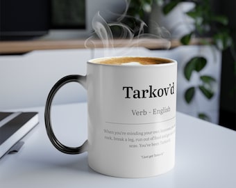 Taza con la definición de Escape from Tarkov, que cambia de color, 325 ml (EE. UU.)