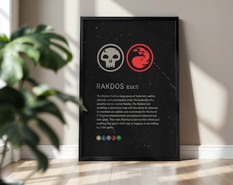 Poster Rakdos Cult MTG : oeuvre d'art pour salle de jeux Magic The Gathering