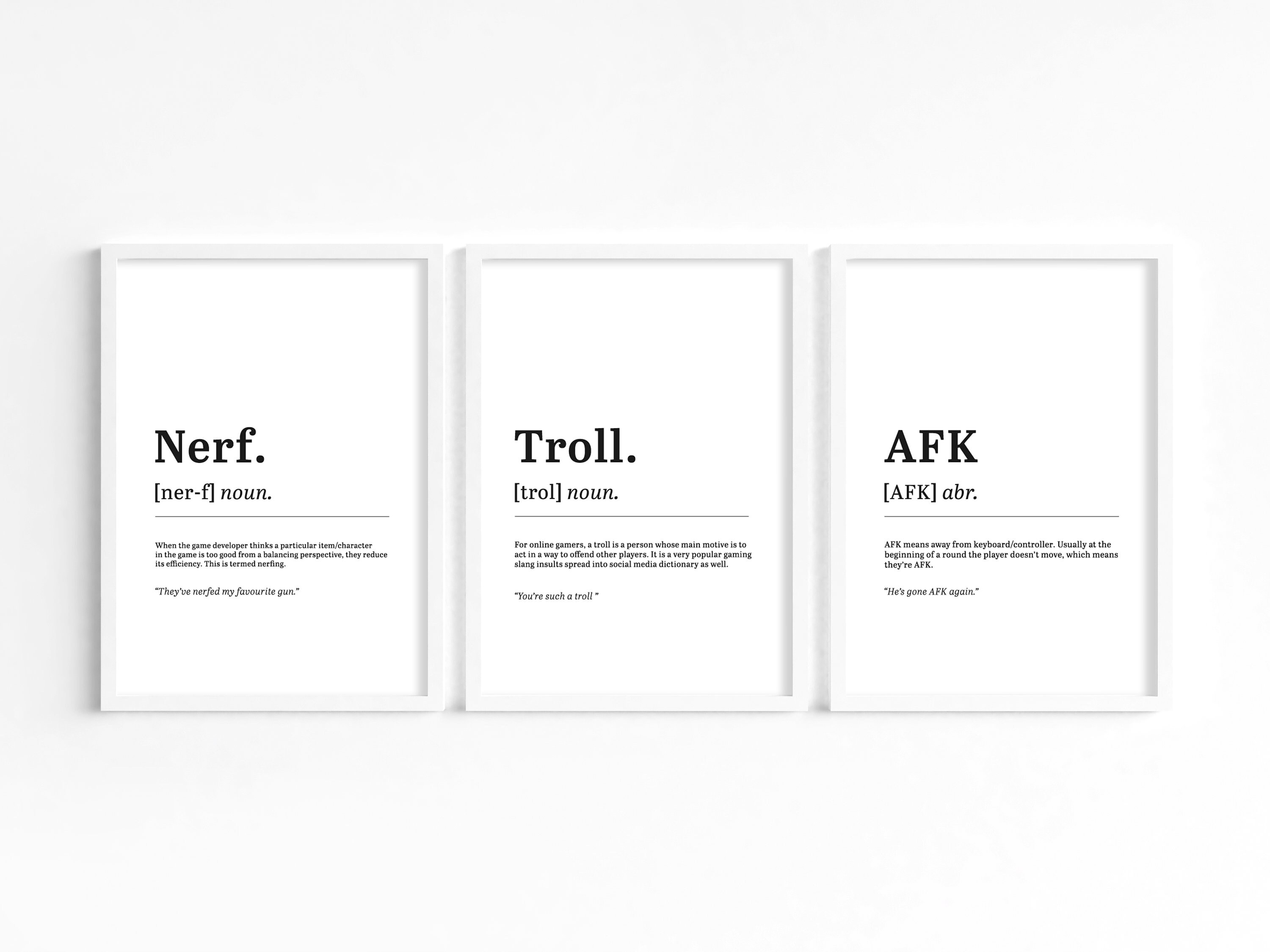 Nerf Troll AFK Gaming Prints Definition Prints Boys - Etsy