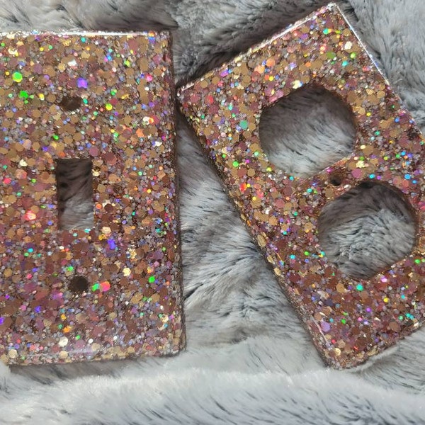 Glittered Light Switch Cover Set-Color can be changed