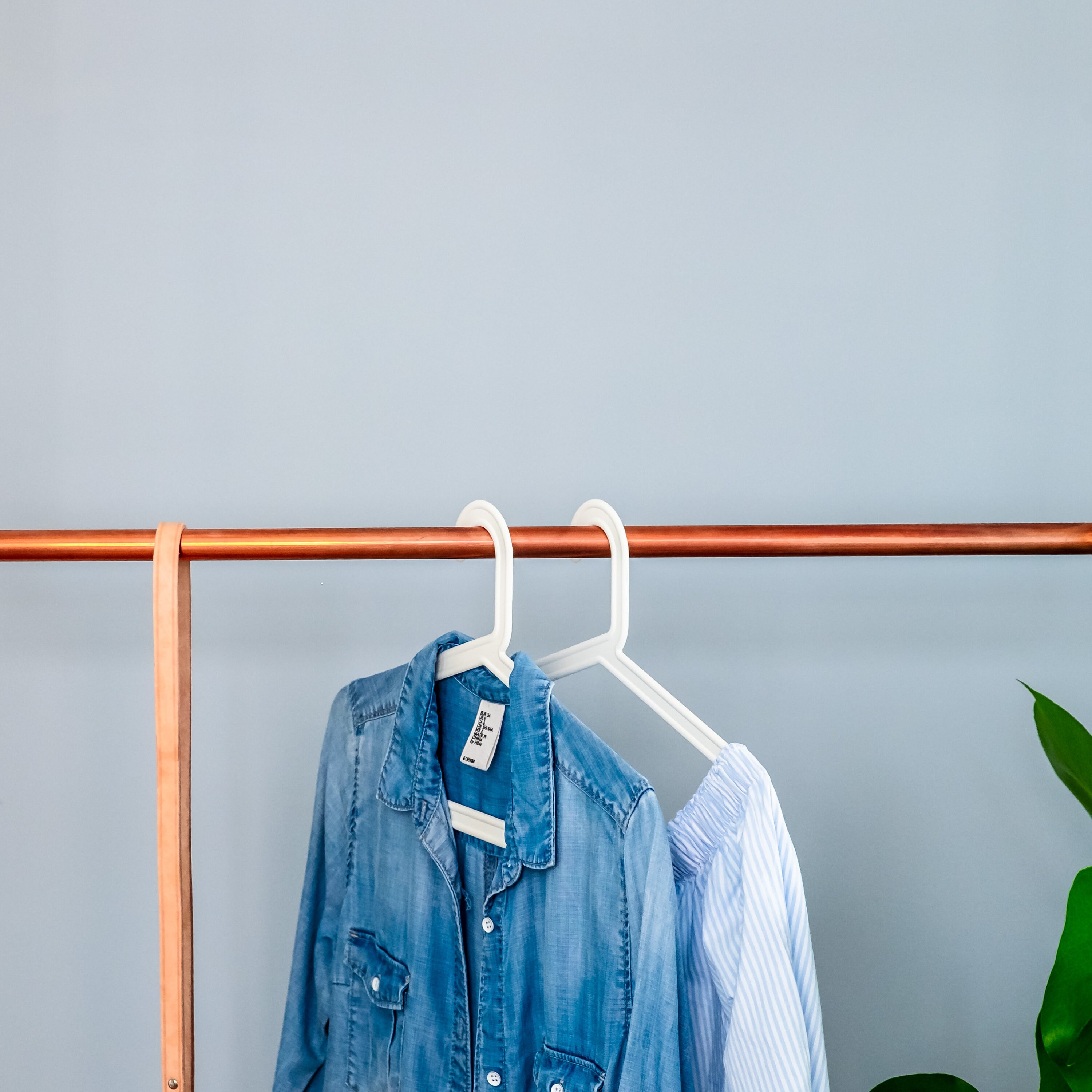 Copper Clothes Rail Industrial up to 120 Cm Made to Measure Glossy or