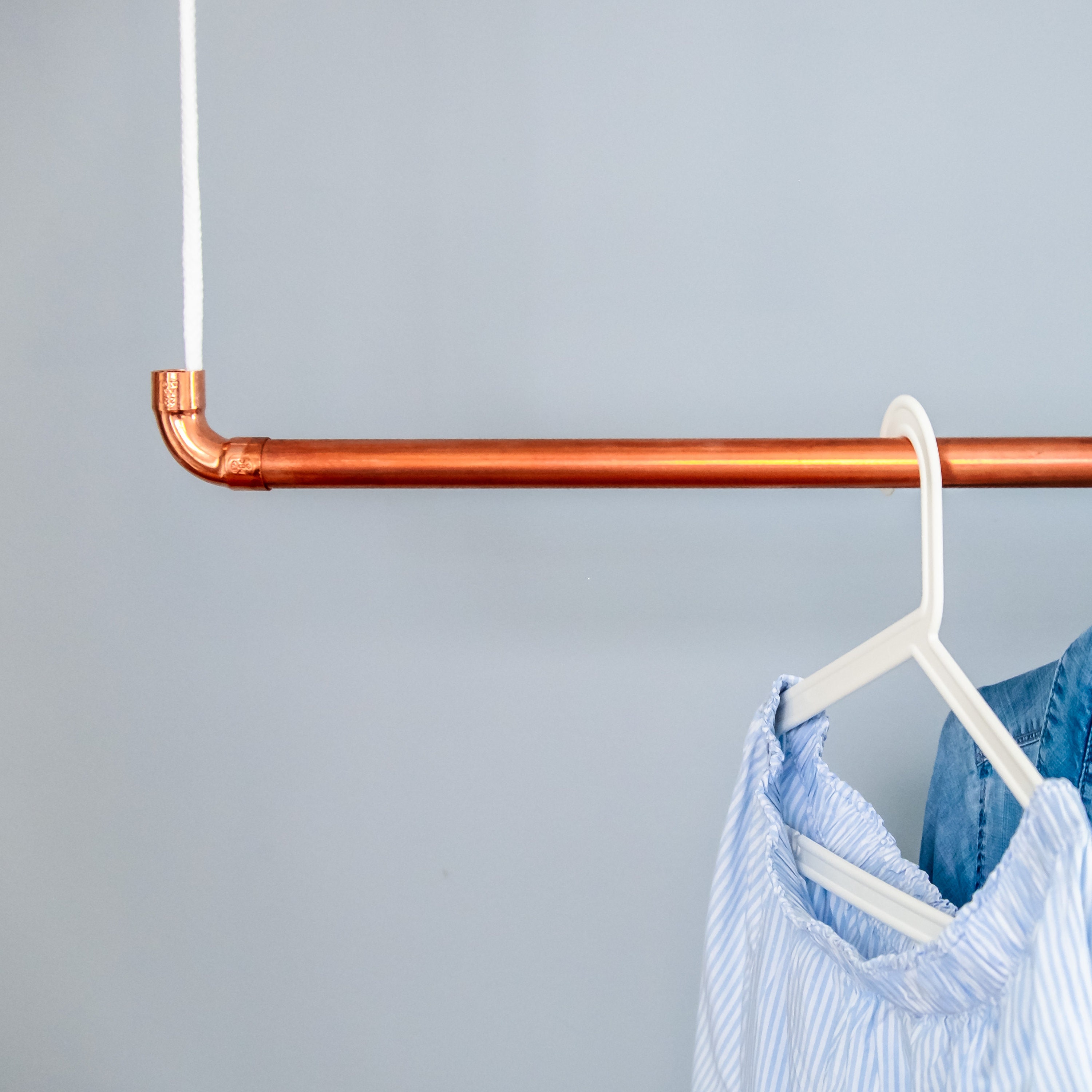 Copper Clothes Rail Industrial up to 120 Cm to Measure Glossy Etsy UK