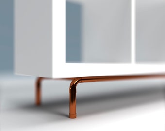 Koperen meubelpoten voor Kallax, Besta of ladekast, metalen meubelpoten stabiele ladekast, IKEA Hack dressoir