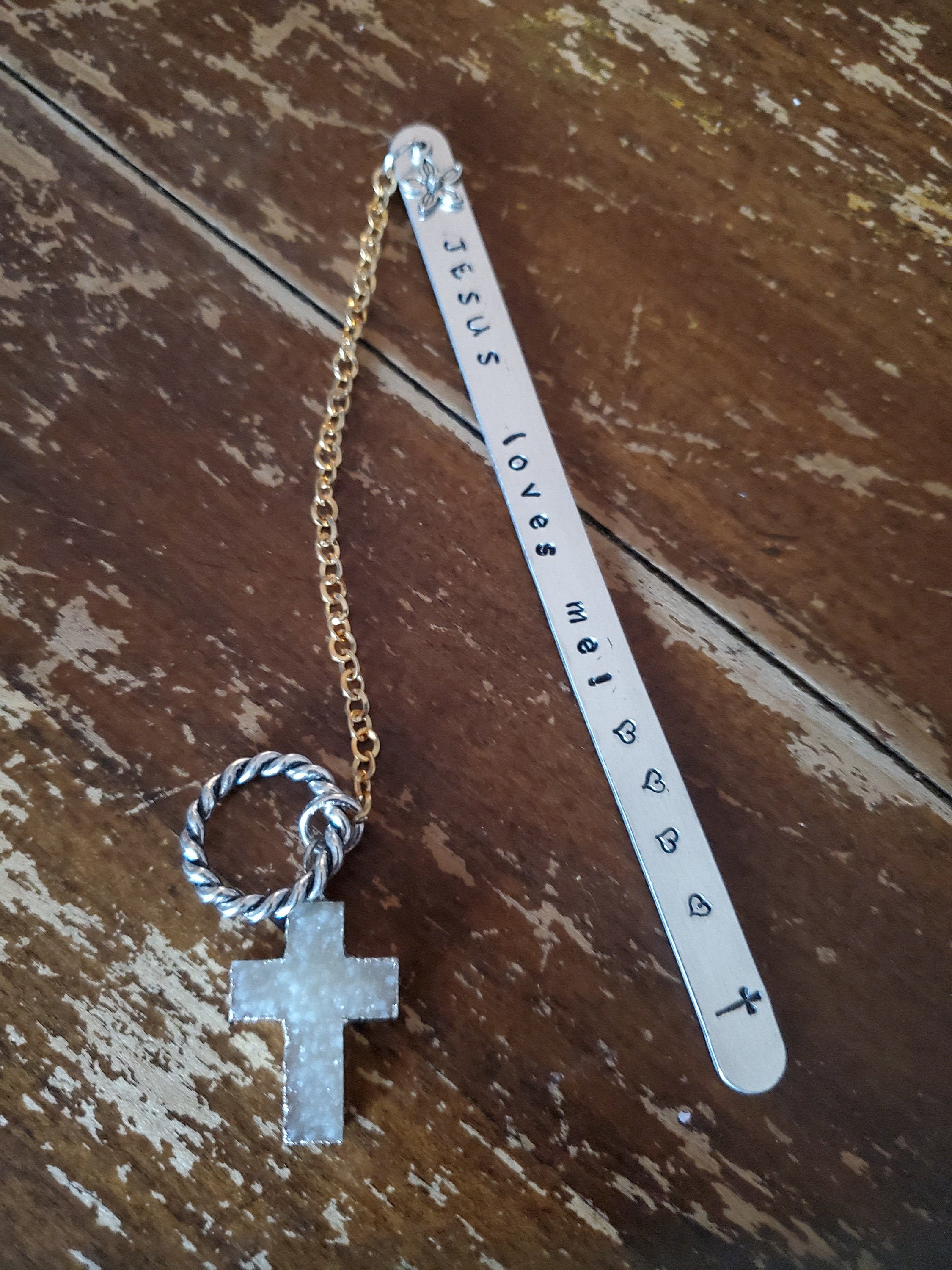 Jesus Loves Me Metal Bookmark | Etsy