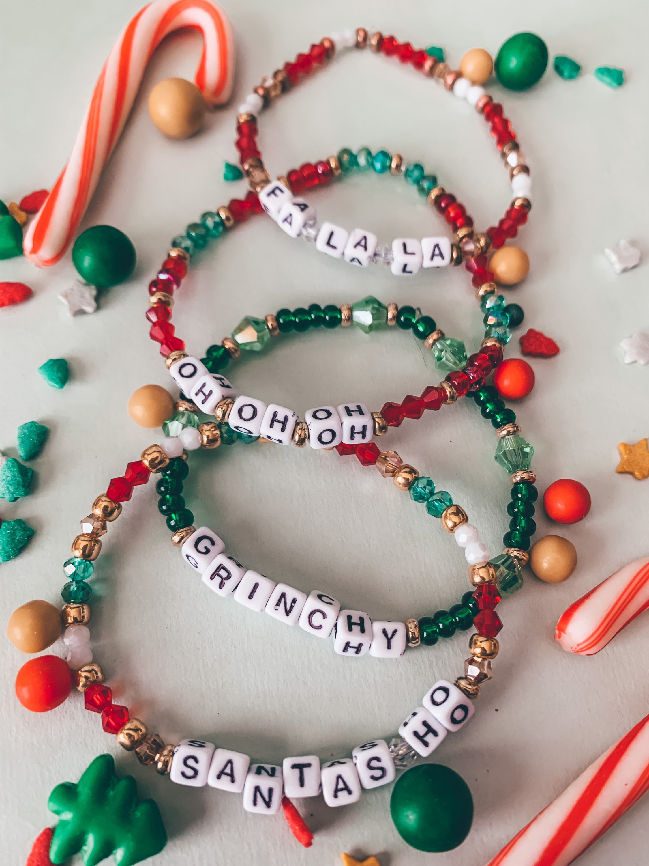CHRISTMAS Beaded Bracelets Etsy Il Fullxfull.3569460935 Sek8