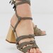 Hazel Rope Tie Heeled Sandals In Multi Stripe | Cute Summer Stylish Strappy Heels 