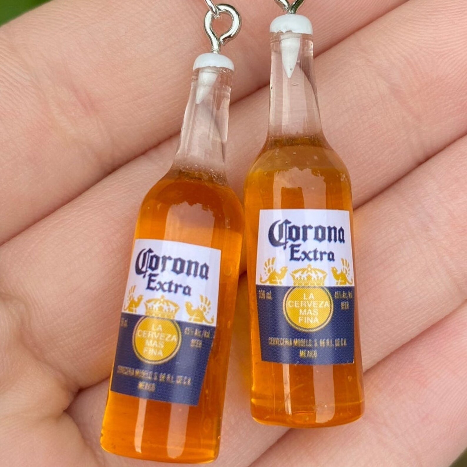 Miniature Corona Beer Bottle Earrings Handmade Etsy