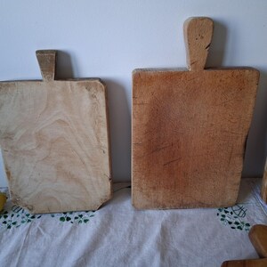 Vintage chopping board, Wooden cutting board with signs of use, Old serving board 14.96 inches for kitchen decor or food photo props image 3