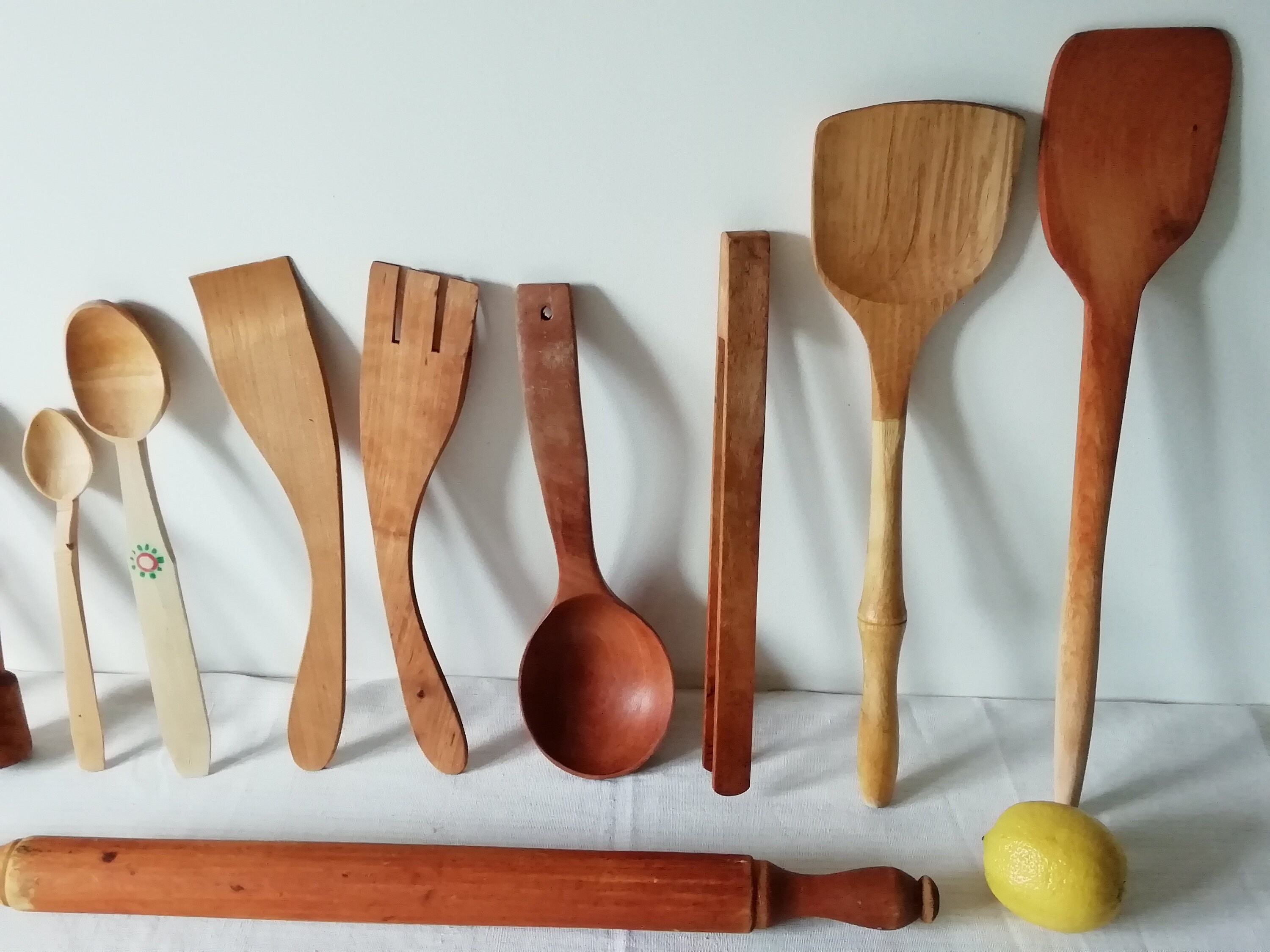 Vintage Wooden Kitchen Utensils Old Rustic Wood Spoons - Etsy