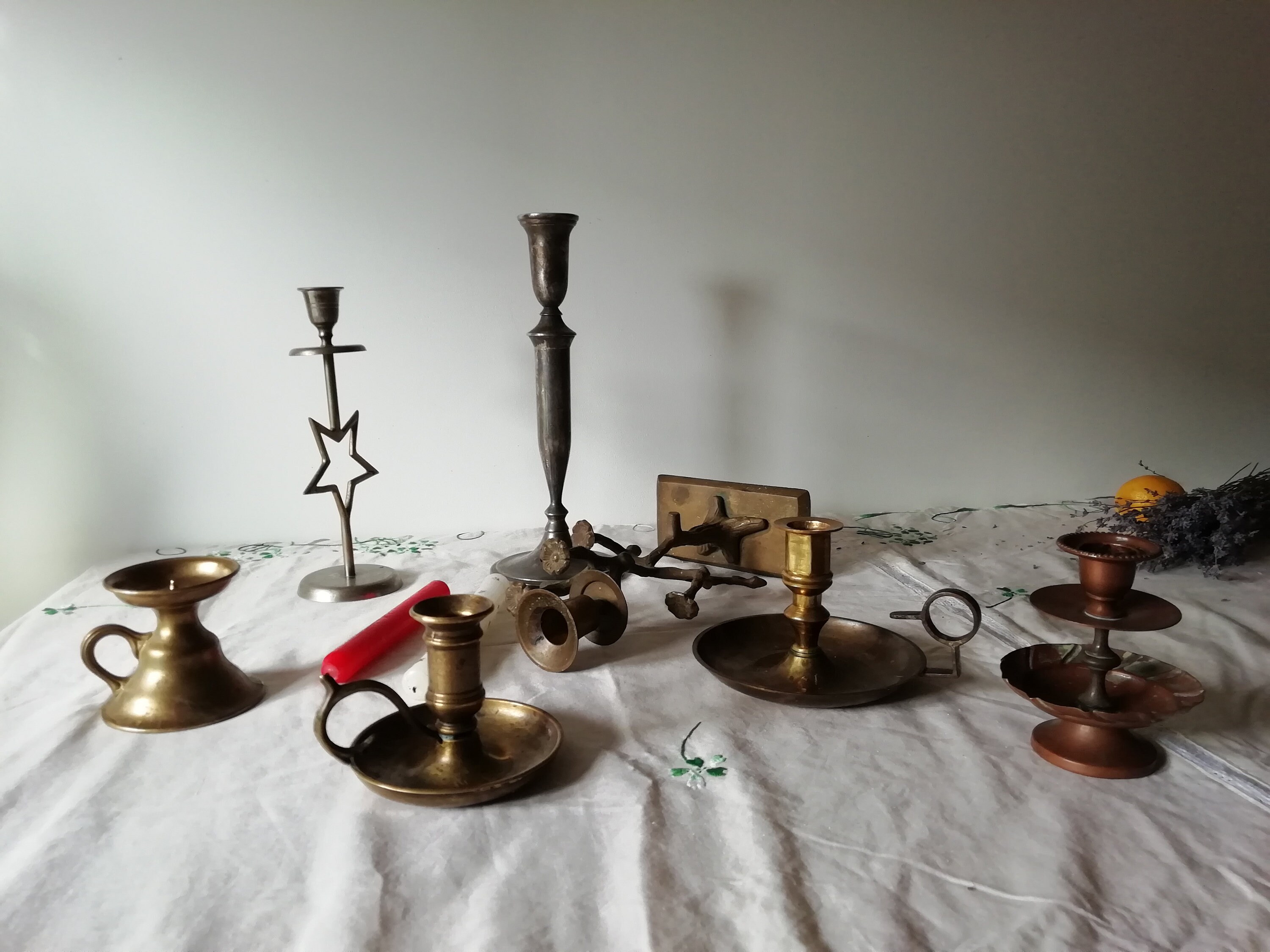 アンティーク真鍮製キャンドルスタンド 装飾やギフトに最適な