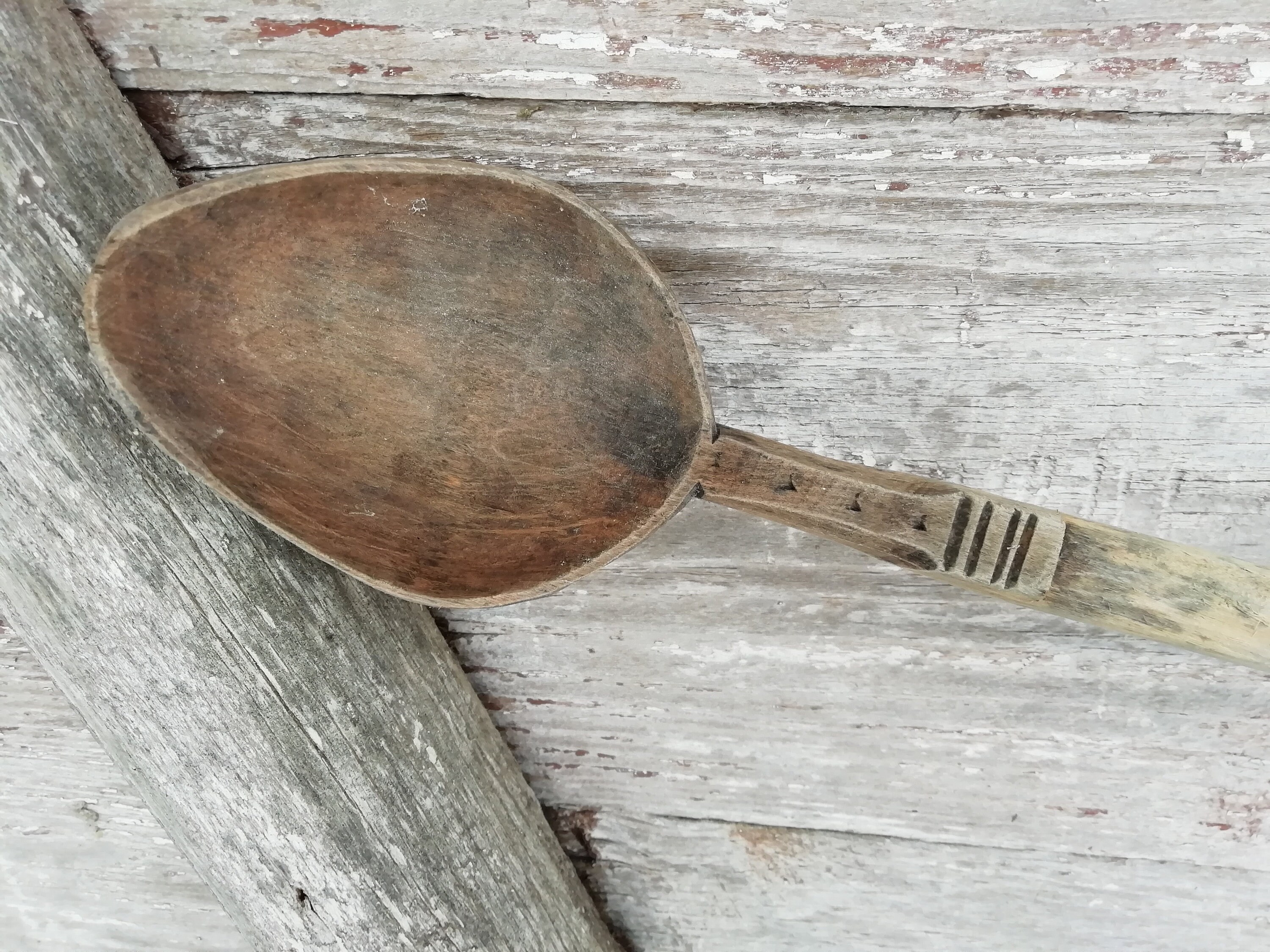 Cucharas de madera antiguas decoración de la pared de la casa Etsy