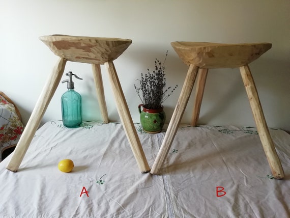 Mini tabouret en bois pour plantes, support rustique pour plantes