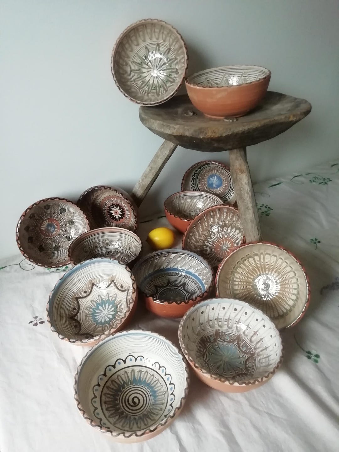 1930年代 古道具坂田 購入 アフリカ チーク削り出しハンドメイドボウル