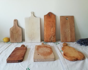Vintage Wooden Cutting Boards, Primitive Chopping Boards, Wood Food Photo Props