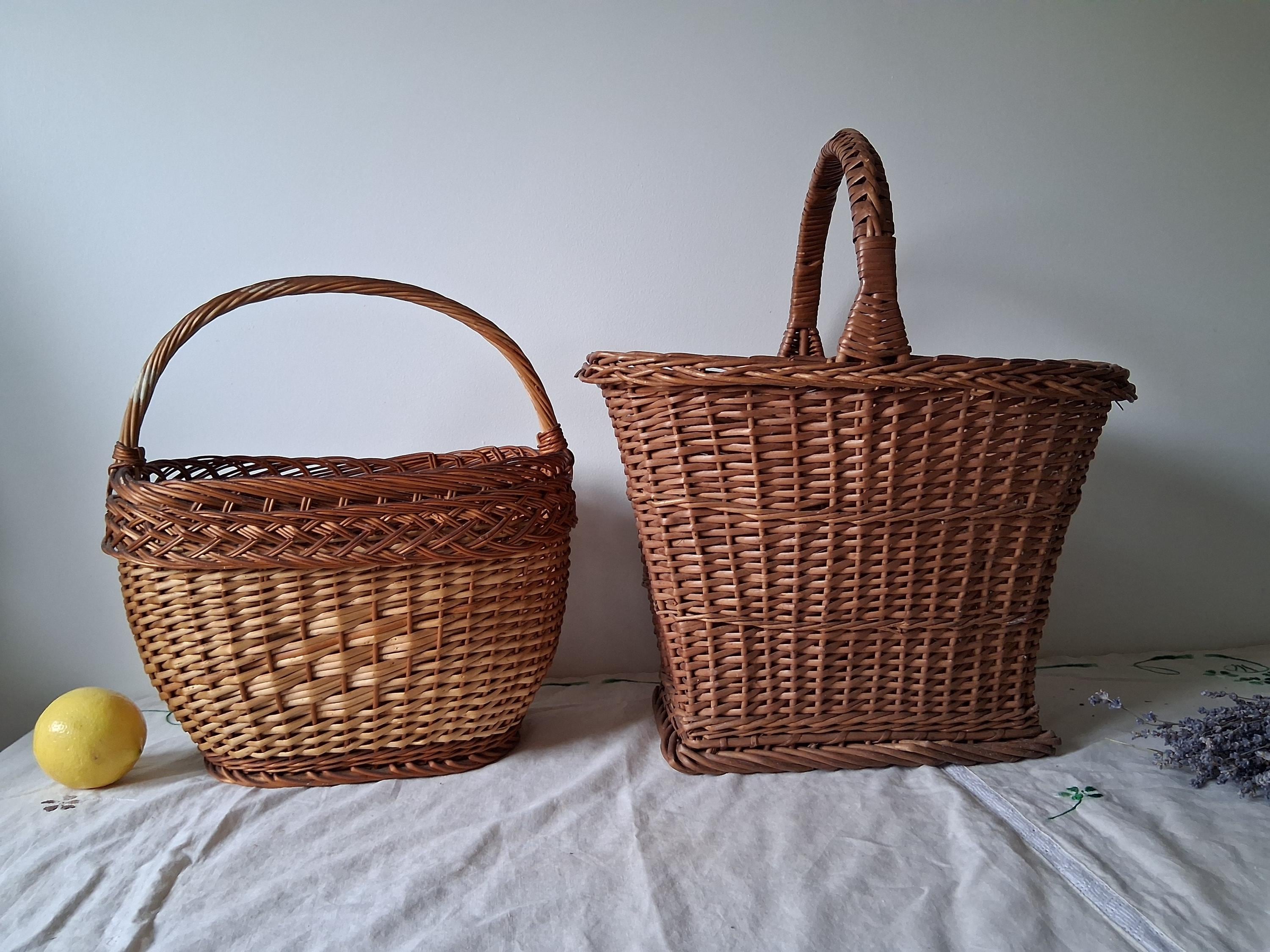 Aufbewahrungskorb Aus Geflochtenem Rattan 4 Teilige Waschung Aufbewahrung Weidenkorb Korb Klein +Mittel+Groß+Extra Groß Für Badezimmer Wohnzimmer Küche