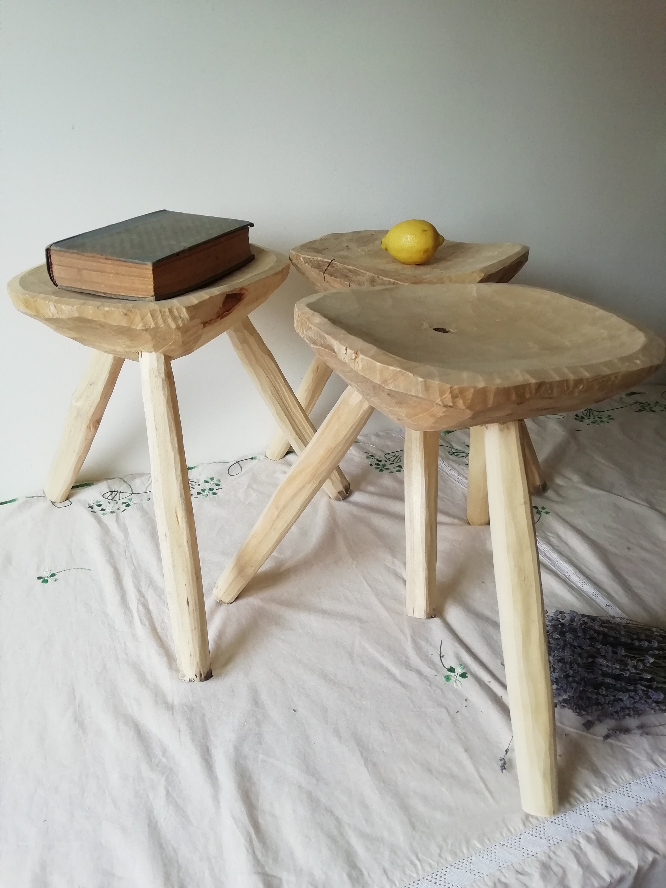 3 leg antique side table - Etsy 日本