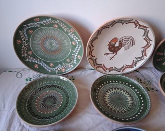 ルーマニア ホレズ陶器大皿 Horezu ceramics - Etsy 日本