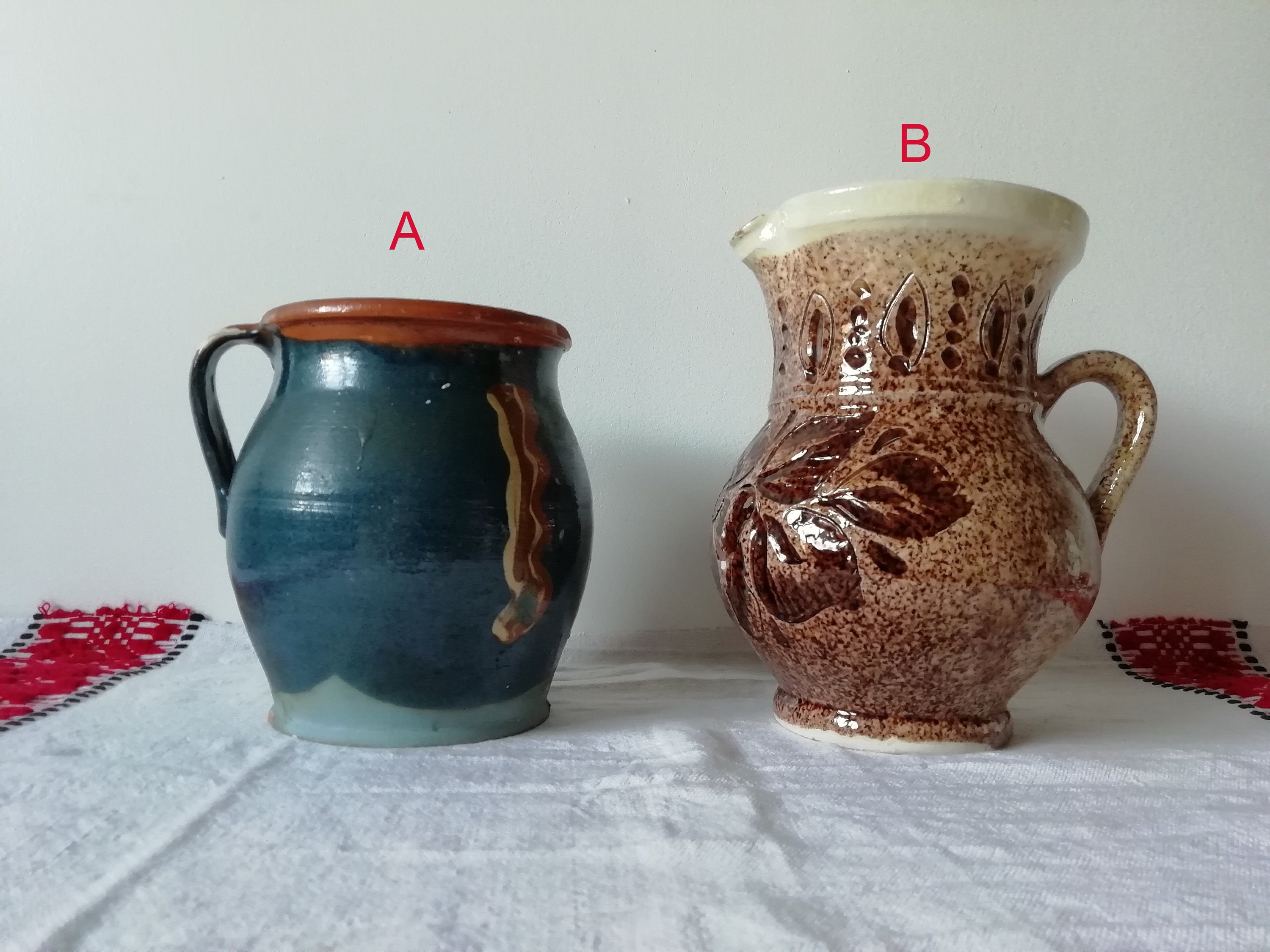 Primitive Clay Jugs Antique Ceramic Pitcher Ancient Handmade Etsy UK