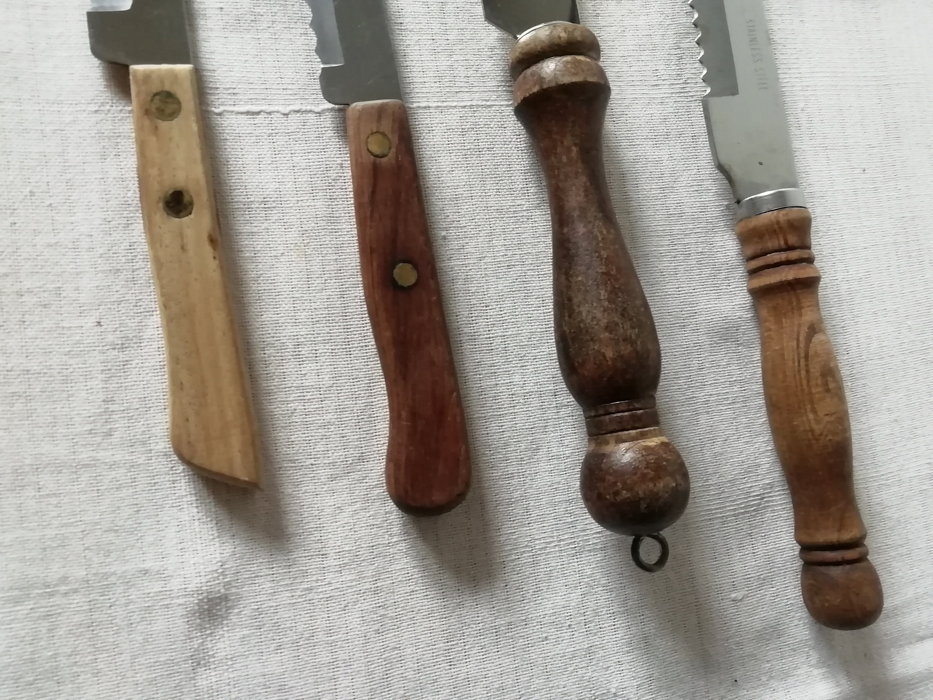 Vintage Kitchen Knife, Long Knives 11.41'' 16.14'' With Stainless Steel ...