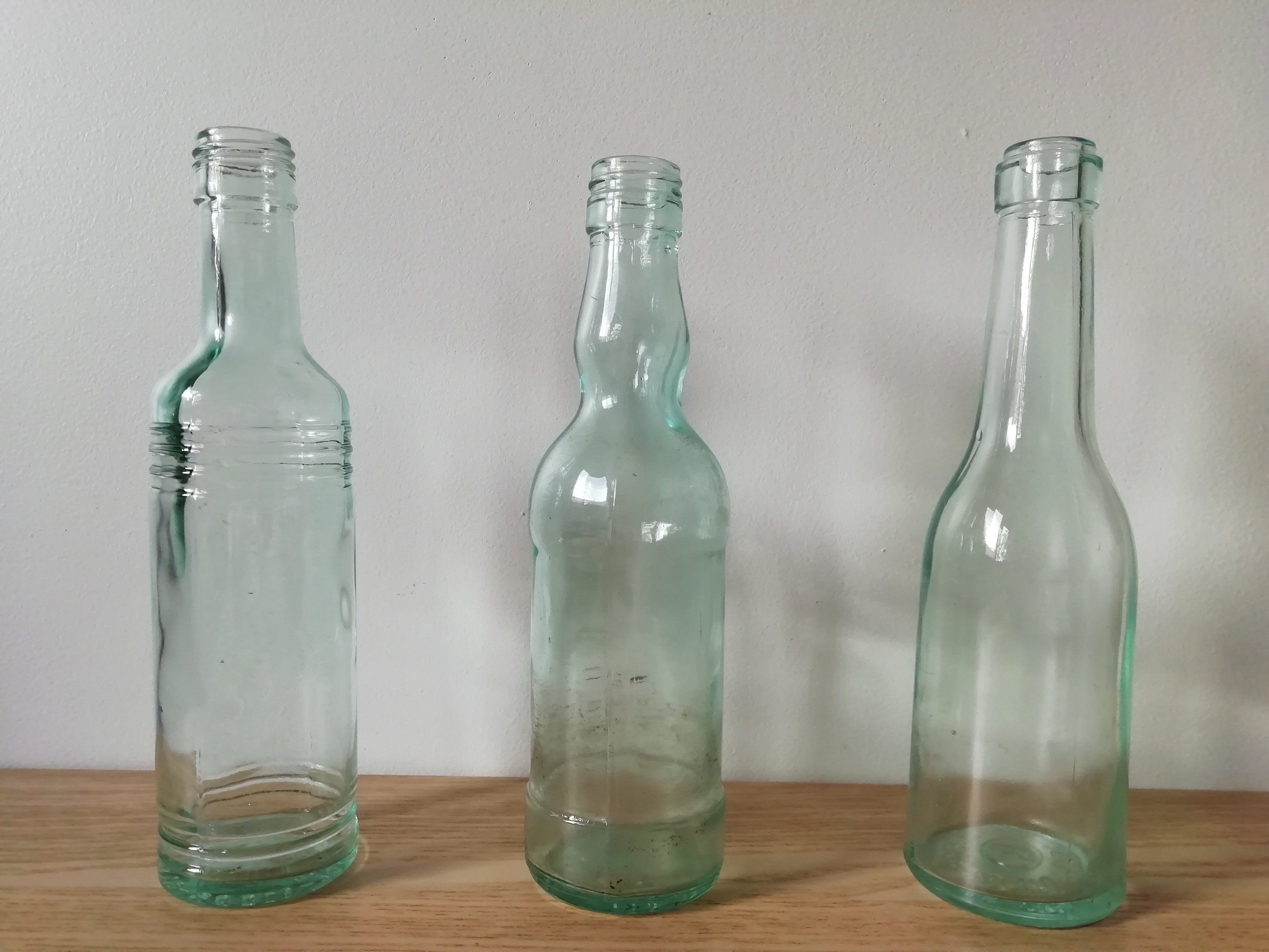 Trio of Vintage Antique Glass Bottles Vintage Bottles Lot Etsy