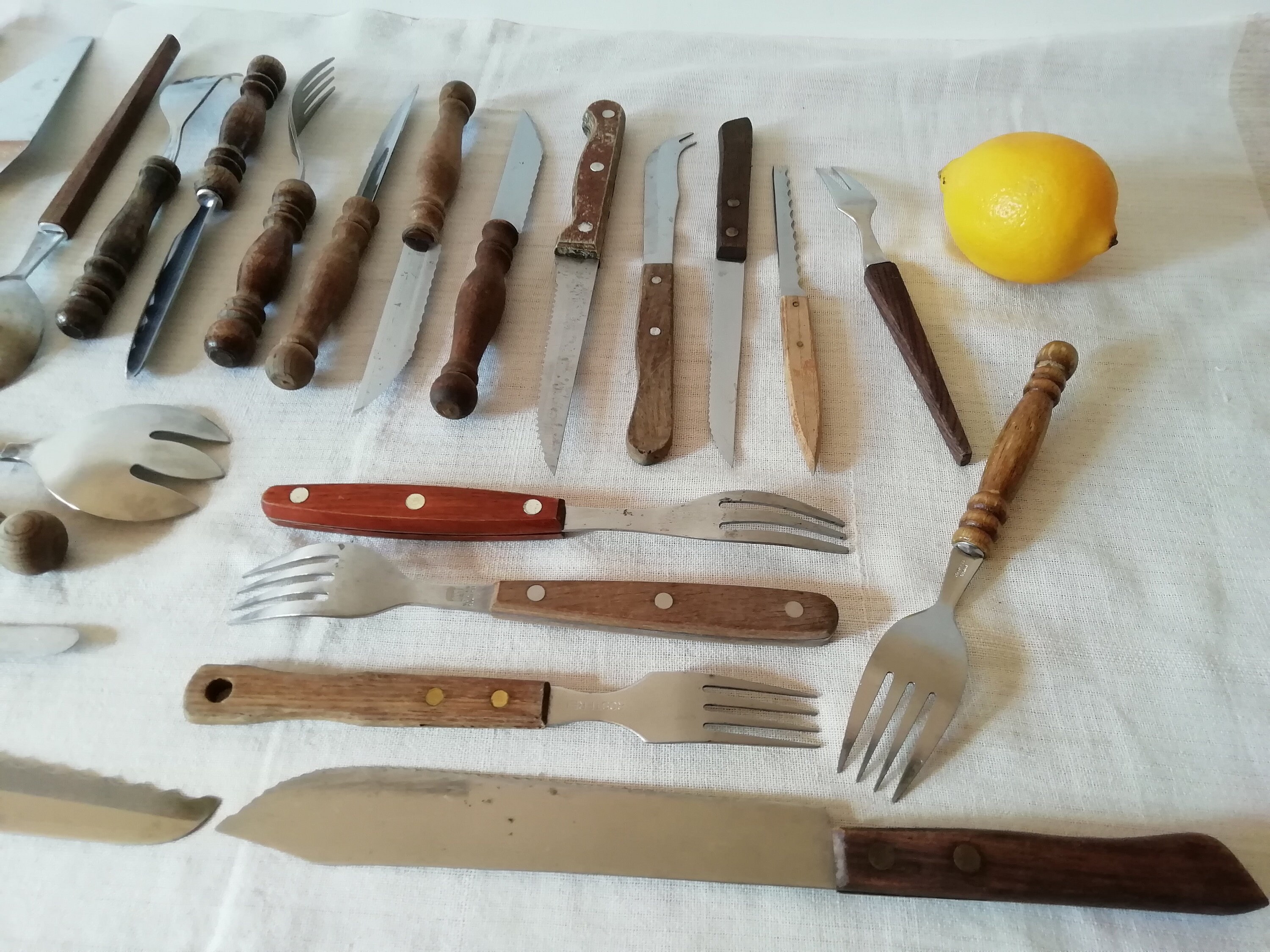 Rare Antique 28 Kitchen Utensils Kitchenware Set, Vintage