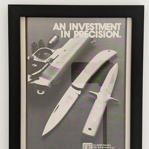1980 Al Mar Knives Framed Vintage Ad – Vintage Knife Ad