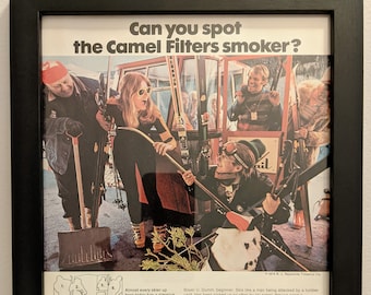 1975 Camel Cigarette Framed Vintage Ad - Vintage Cigarette Ad