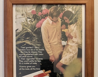 1971 Viceroy Cigarette Framed Vintage Ad - Vintage Cigarette Ad