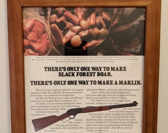 1978 Marlin 1894 Framed Vintage Ad - Vintage Firearms Ad