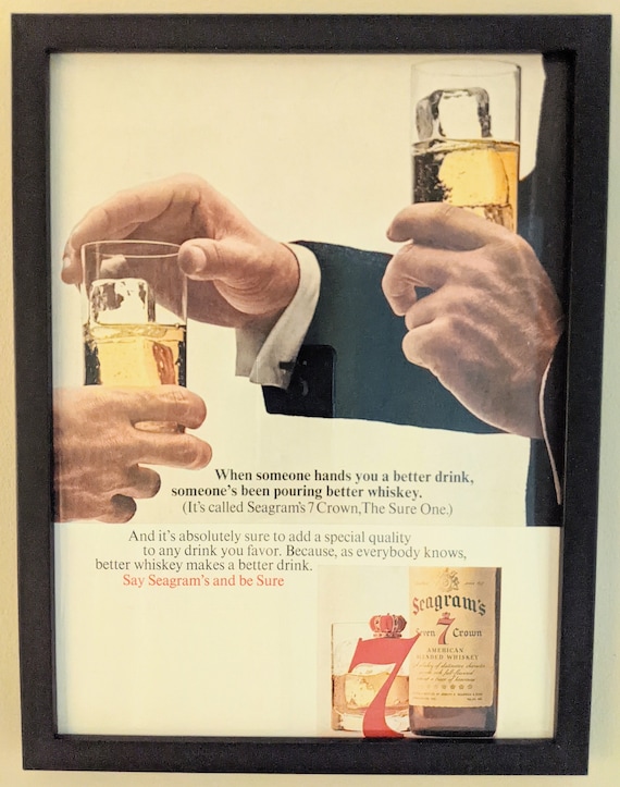 Пару постеров старой рекламы алкоголя. Бурбон Seagram’s Seven Crown Пару постеров старой рекламы алкоголя. Бурбон Seagram’s Seven Crown История,Алкоголь,Крепкие напитки,Реклама