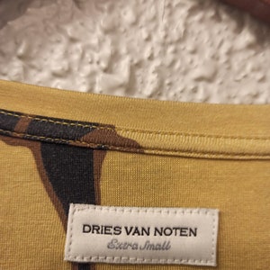 DRIES VAN NOTEN Floral Print Pale Yellow Top size Extra Small authentic New image 6