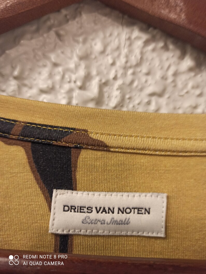 DRIES VAN NOTEN Floral Print Pale Yellow Top size Extra Small authentic New image 6