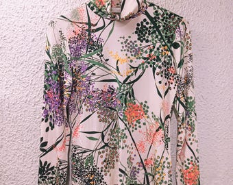 DRIES VAN NOTEN Floral Embroidered Cotton Off- White Sweatshirt