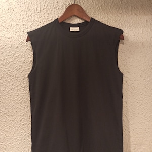 DRIES VAN NOTEN Cotton Jersey Tank Top Black  size Extra Small New !!