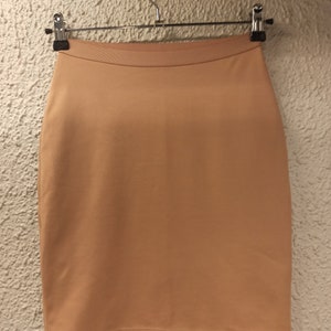 DRIES VAN NOTEN Slips on Mini Skirt Natural / Tan size: Small  authentic New !!!!