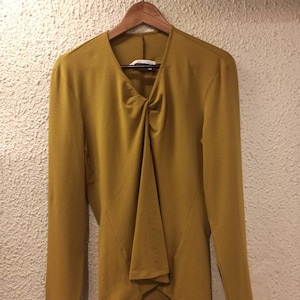 PROENZA SCHOULER White Label Long Sleeve Keyhole Top in Olive size Extra Large New !!