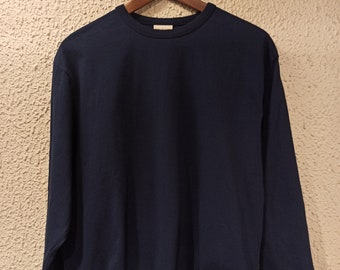 DRIES VAN NOTEN Schnür Langarm T-shirt Pullover in blau Größe Extra Small Neu !!!