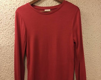 DRIES VAN NOTEN Hagget Jersey Long-Sleeve top Fuchsia size  Small New !!
