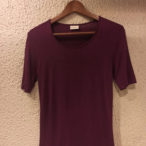 DRIES VAN NOTEN Scoop Neck T-shirt Damson size: Small authentic New !!